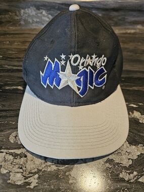 1990 Orlando Magic Snapback Hat - Black and Gray